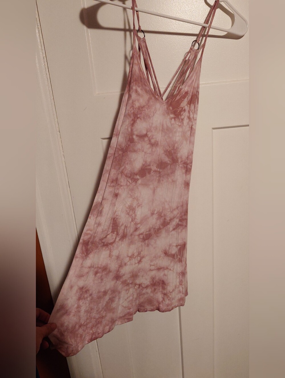 American Eagle Outfitters Mauve Tie-Dye Slip Dress